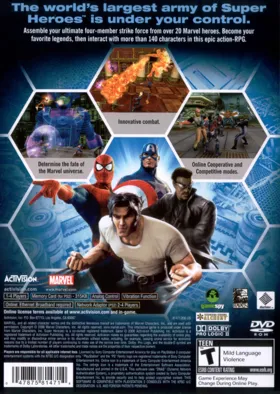 Marvel - Ultimate Alliance box cover back